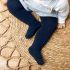 Go Baby Go Crawling Tights in Navy Blue