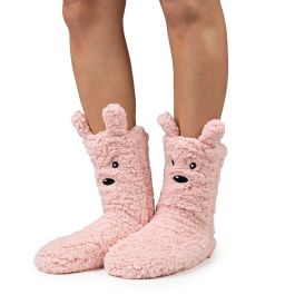 Cozy Sole Adult and Kids Slipper Socks Blush