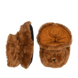 MP Denmark Fluffy Bear Booties Cinnamon