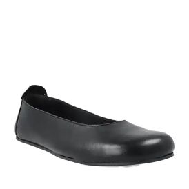 Black Angles Nomia Ballerina Shoe With Smooth Leather Upper, Flexible Sole, And Slip-On Design, Offering Comfort And Classic Elegance