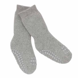 Go Baby Go Non-Slip Organic Cotton Socks in Grey
