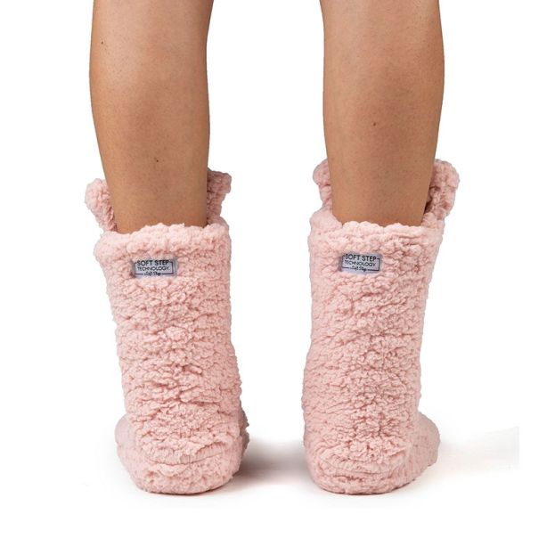 Cozy Sole Adult and Kids Slipper Socks Blush