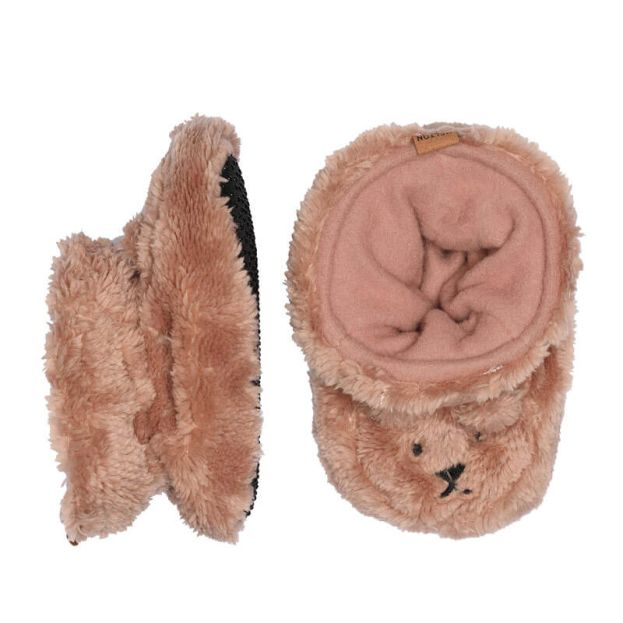 MP Denmark Fluffy Bear Booties Burlwood