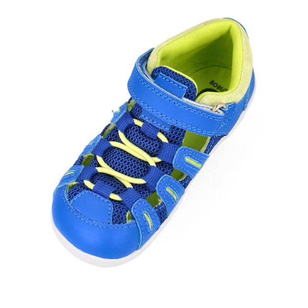 Bobux Summit Sandal Blue and Sunny Lime