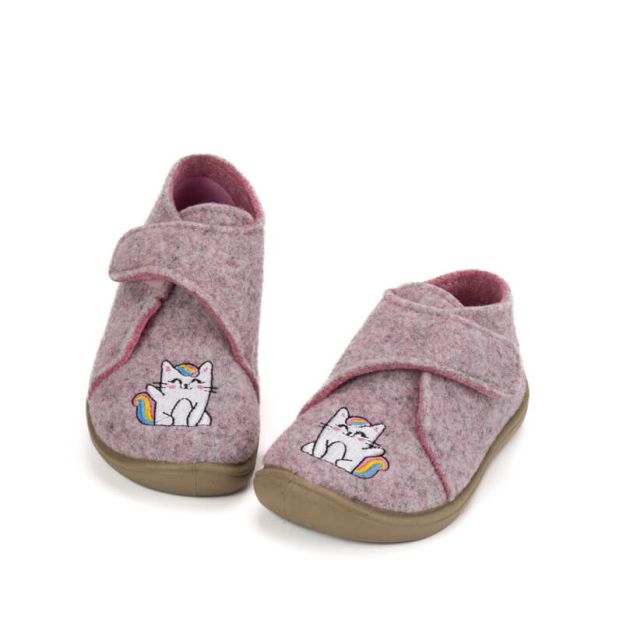 Bar3Foot Elf Pascal Wooly Slippers Pink