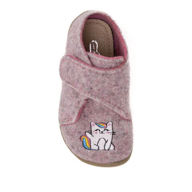 Bar3Foot Elf Pascal Wooly Slippers Pink