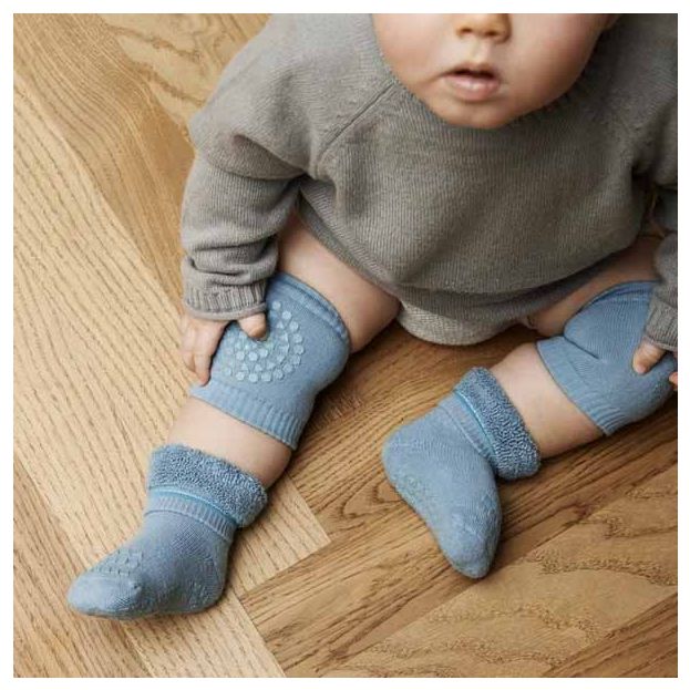 Go Baby Go Crawling Kneepads in Dusty Blue (One Size)