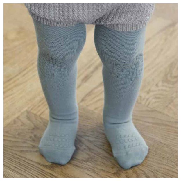Go Baby Go Crawling Tights in Dusty Blue