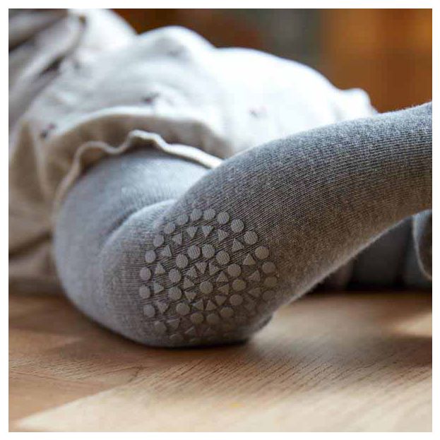 Go Baby Go Crawling Tights in Grey