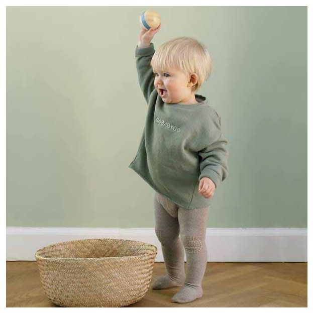 Go Baby Go Crawling Tights in Sand