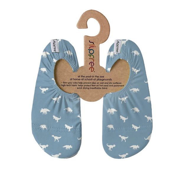 Slipfree Kids Dino Petrol Pool Shoes