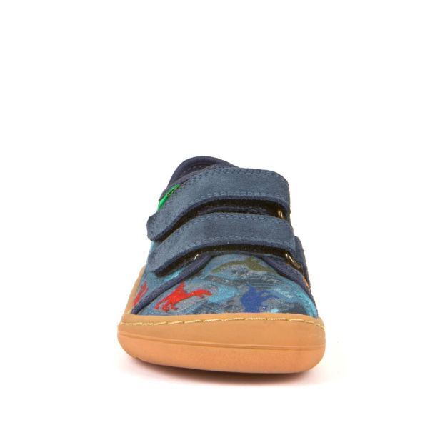 Froddo Barefoot Canvas Shoes Dinosaurs Denim