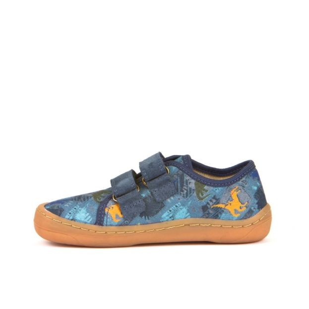 Froddo Barefoot Canvas Shoes Dinosaurs Denim