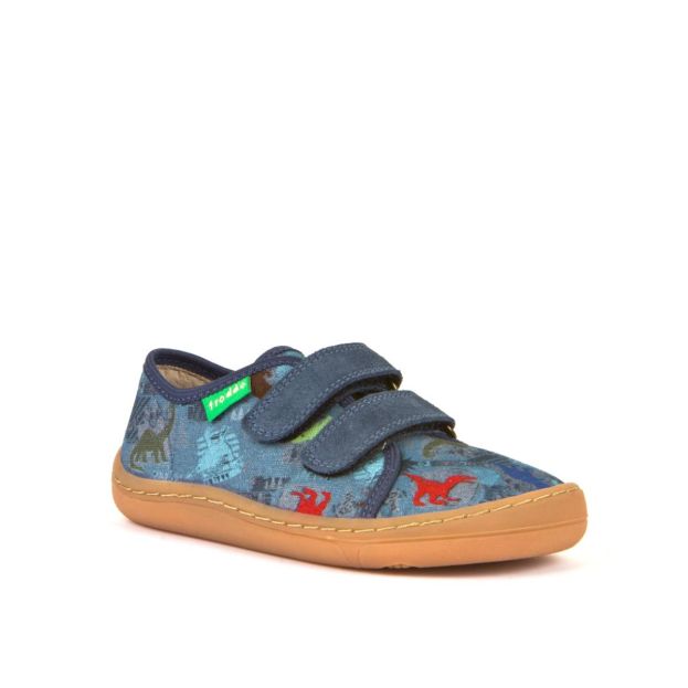 Froddo Barefoot Canvas Shoes Dinosaurs Denim