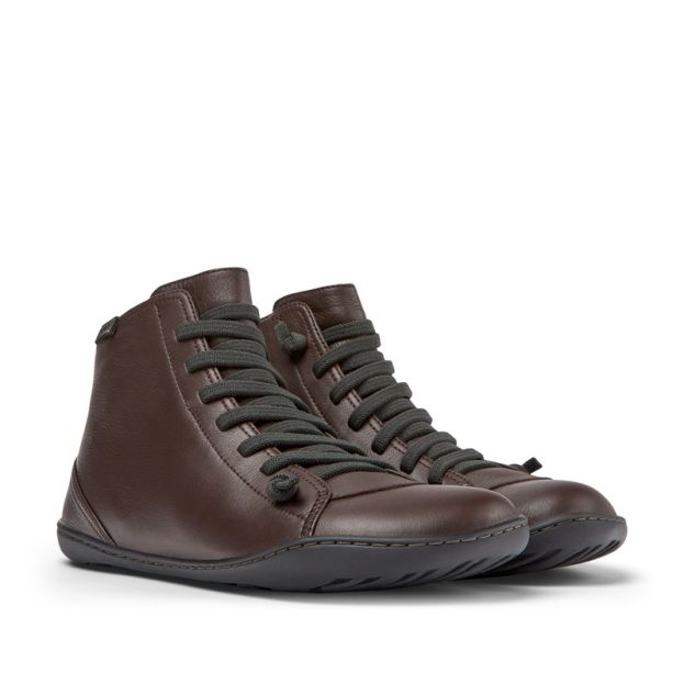 Camper Ladies Peu Lace Ankle Boot Burgundy