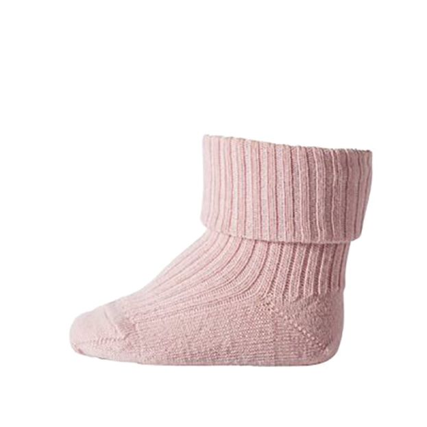MP Denmark Wool Rib Socks Wood Rose