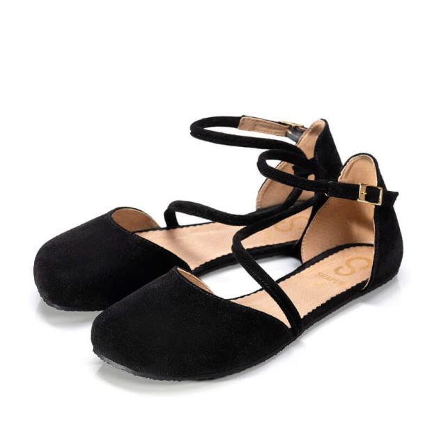 Shapen Orchid Sandals Black Suede