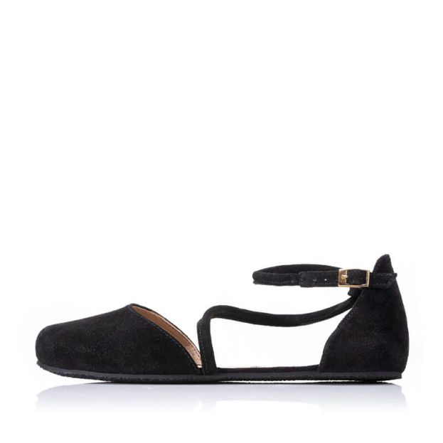 Shapen Orchid Sandals Black Suede