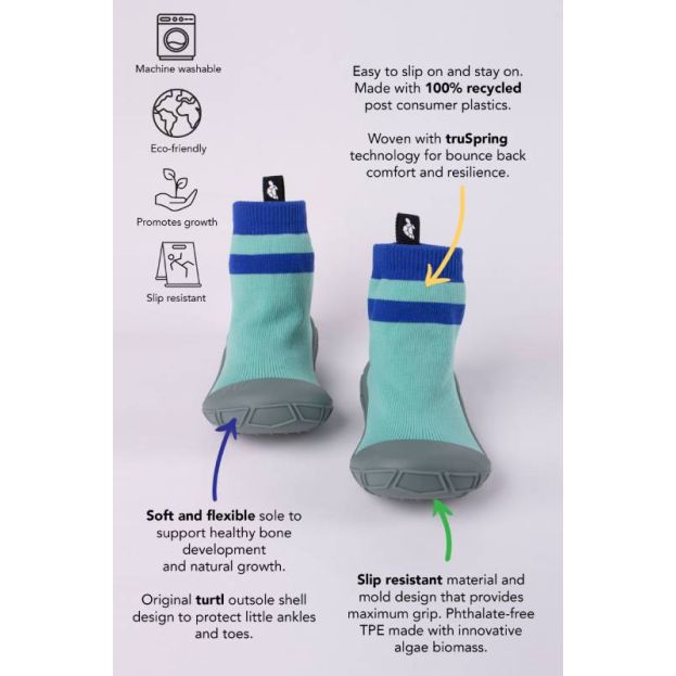 Turtl Socks in a Shell Aqua