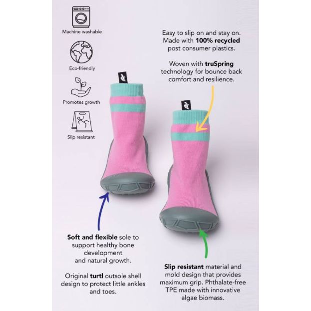 Turtl Socks in a Shell Pink