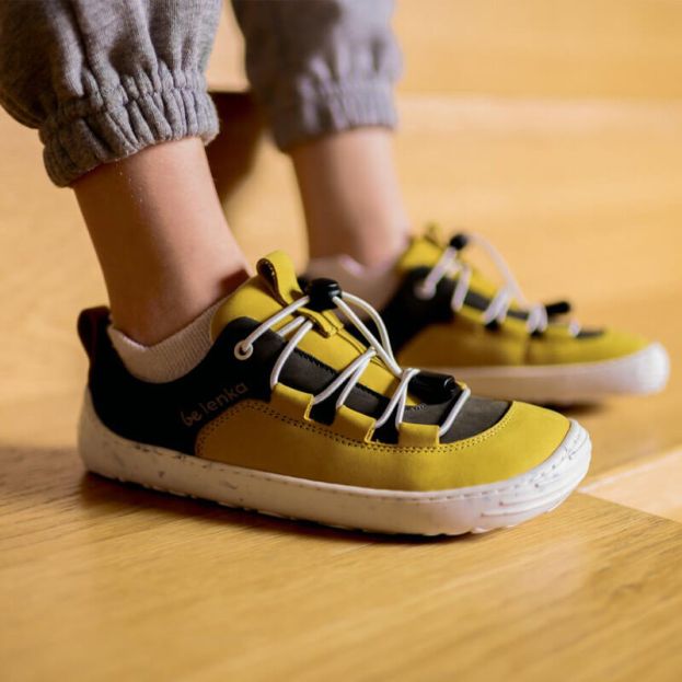 Be Lenka Kids Xplorer Shoes Yellow and Olive Black