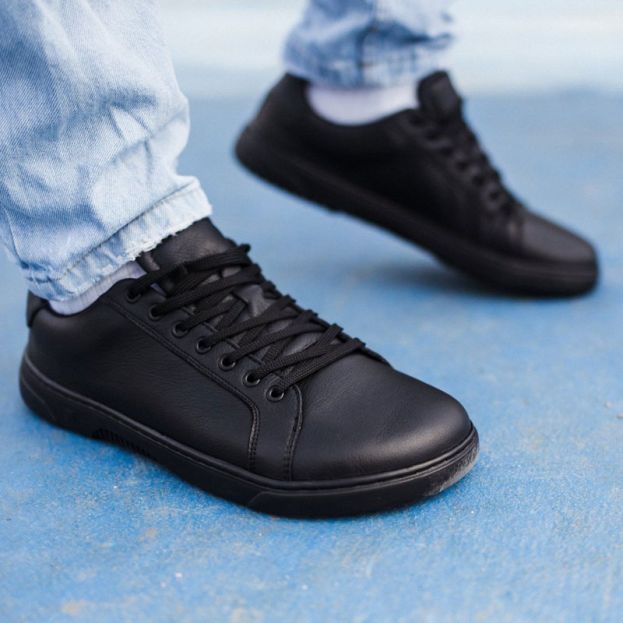 Be Lenka Adults Barebarics Leather Zoom Sneakers All Black